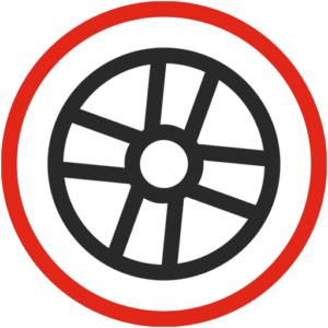 Tyres of the rental car