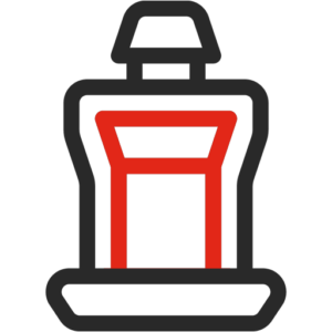 Sæder i udlejningsbilerne